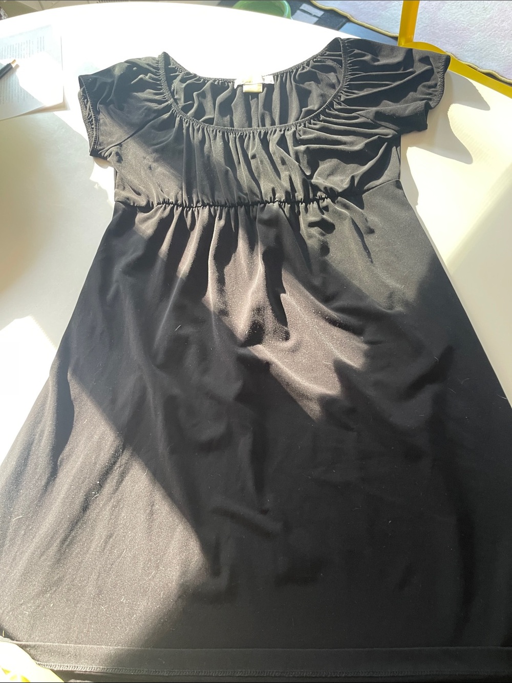 Women’s Black Scoop-Neck Short Sleeve Dress